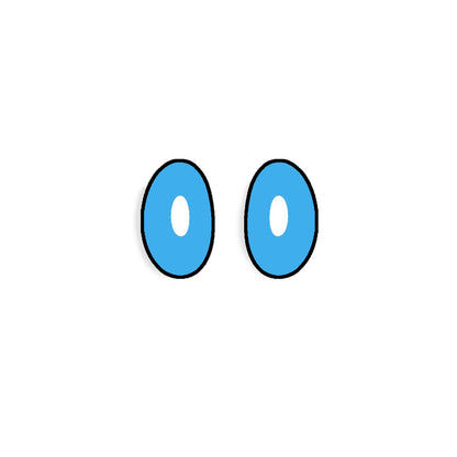 6 Pack of Kawaii Oval Felt Eyes