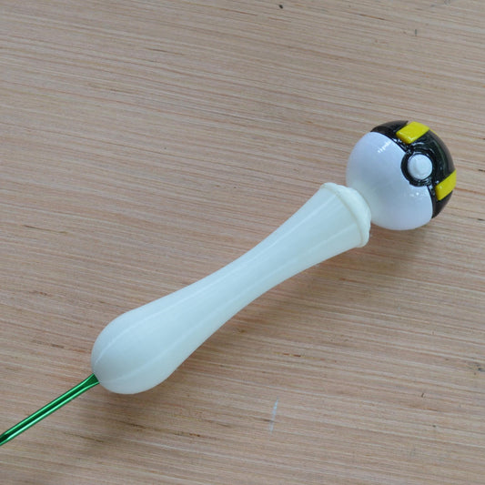 Ergonomic Crochet Hook with Resin Handle: Tapered or Inline