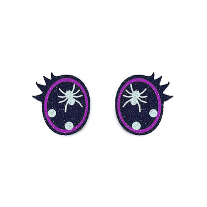 6 Pack of Glitter Halloween Felt Eyes