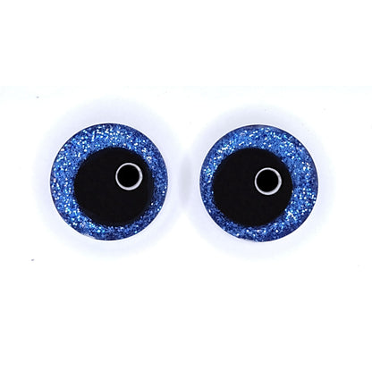 Glitter Sinker Safety Eyes for Amigurumi, Offset Pupil, 10mm - 35mm