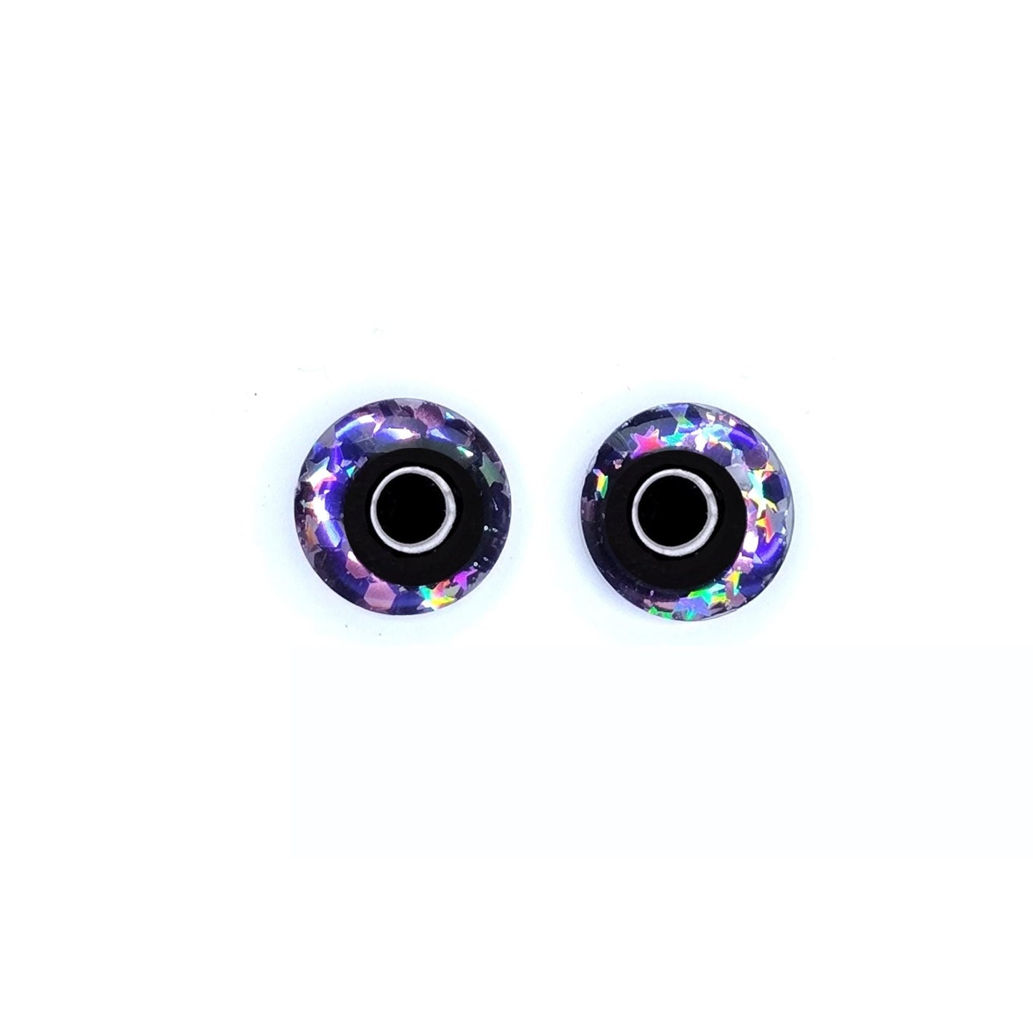 Glitter Sinker Safety Eyes for Amigurumi, Offset Pupil, 12mm-35mm
