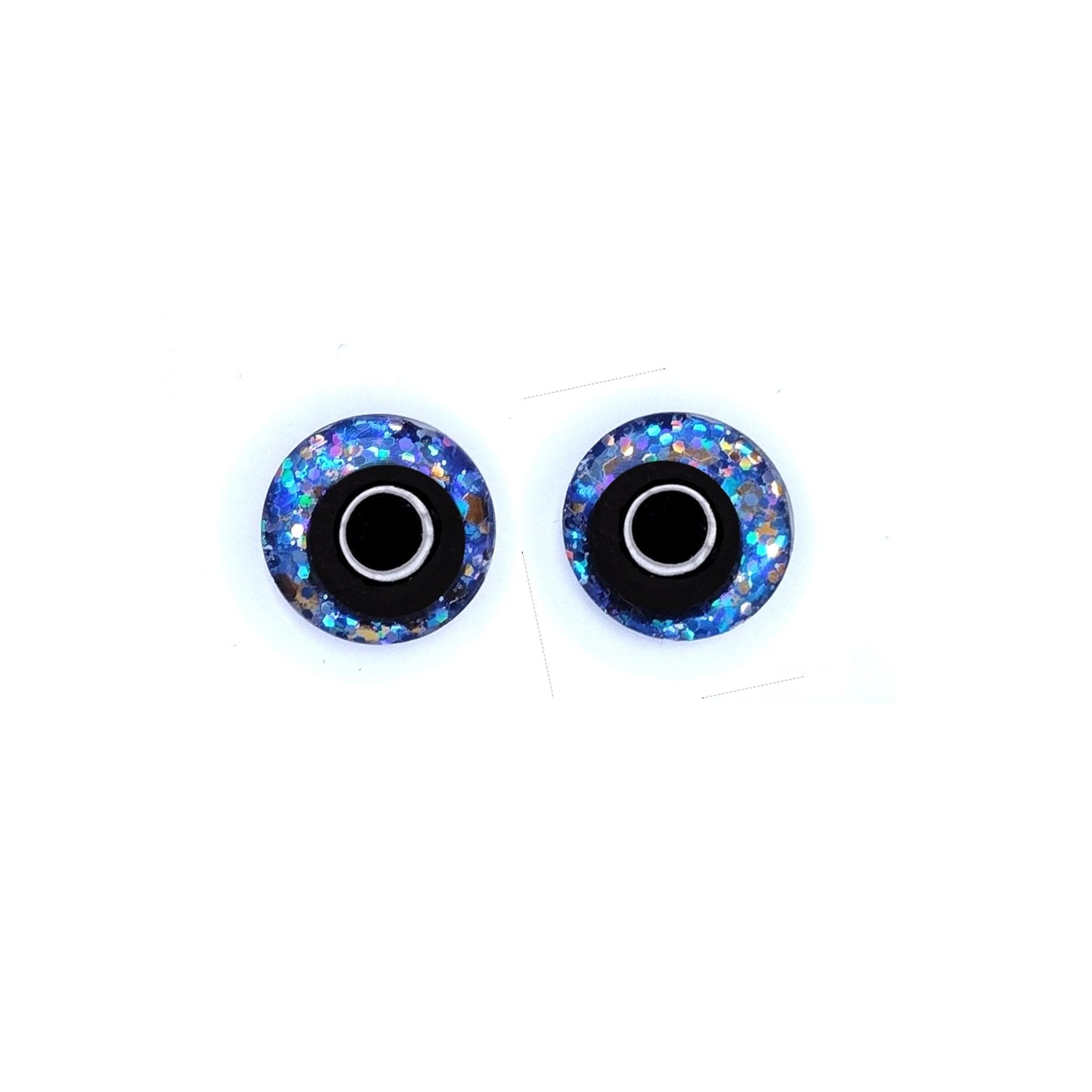 Glitter Sinker Safety Eyes for Amigurumi, Offset Pupil, 12mm-35mm