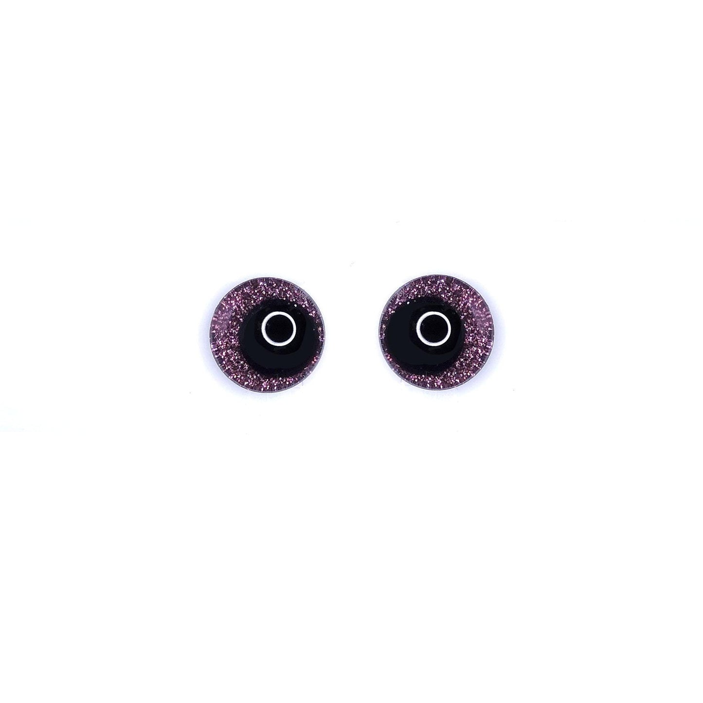 Glitter Sinker Safety Eyes With Offset Pupil for Amigurumi, 10mm-35mm