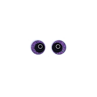 Glitter Sinker Safety Eyes With Offset Pupil for Amigurumi, 10mm-35mm