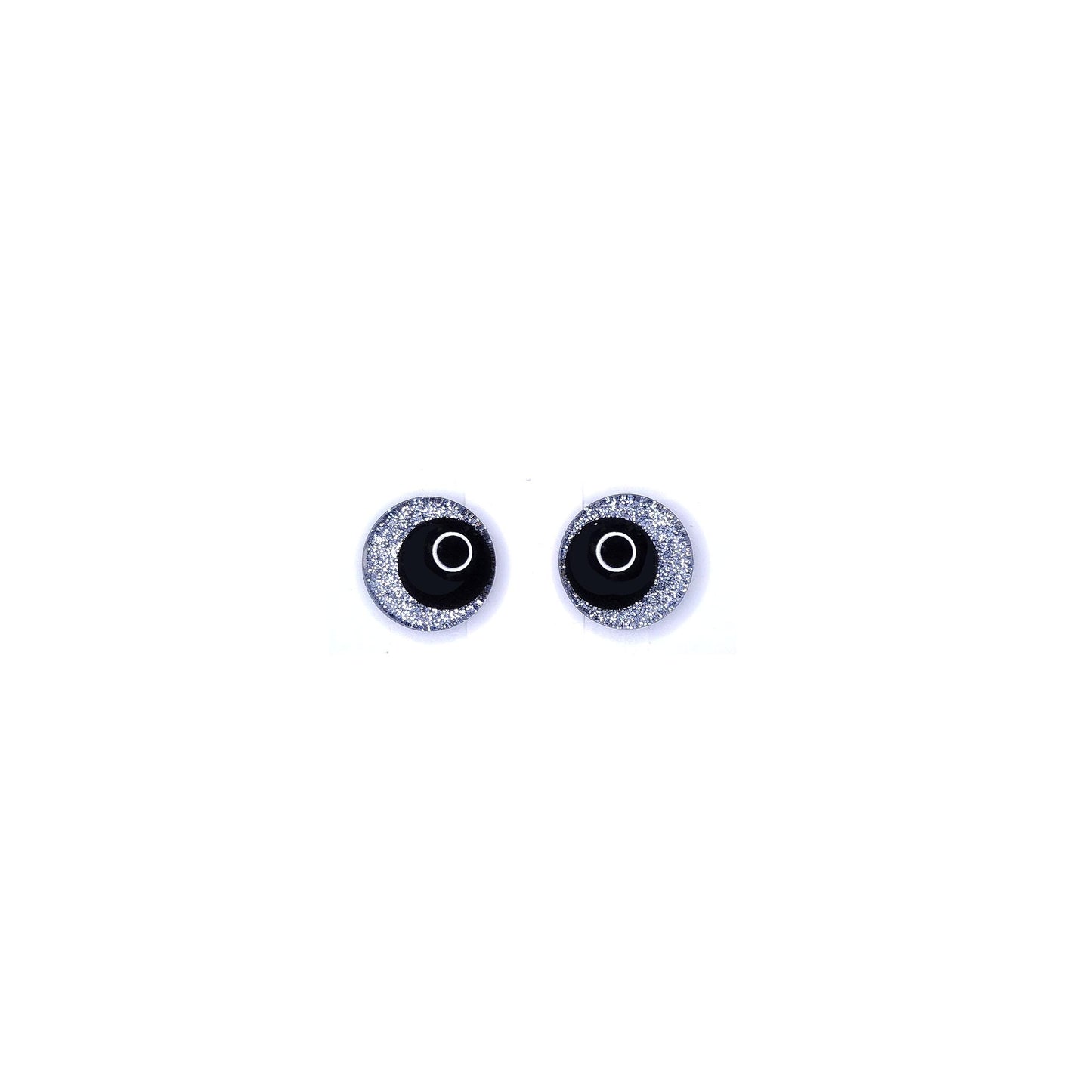 Glitter Sinker Safety Eyes With Offset Pupil for Amigurumi, 10mm-35mm