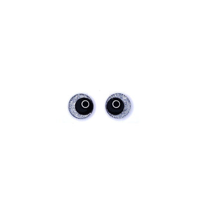Glitter Sinker Safety Eyes With Offset Pupil for Amigurumi, 10mm-35mm