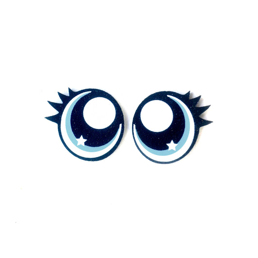 6 Pack, 3 Pack or Bulk Felt Eyes with Lashes for Amigurumi, Crochet, Teal, Hearts, Round, Knit, Plushie, Glitter, Kawaii