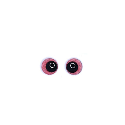 Glitter Sinker Safety Eyes With Offset Pupil for Amigurumi, 10mm-35mm