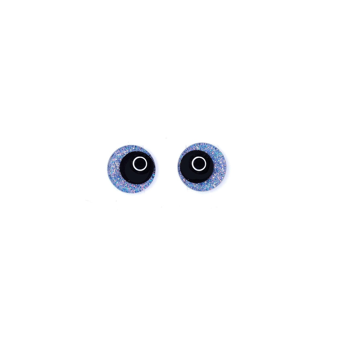 Glitter Sinker Safety Eyes With Offset Pupil for Amigurumi, 10mm-35mm