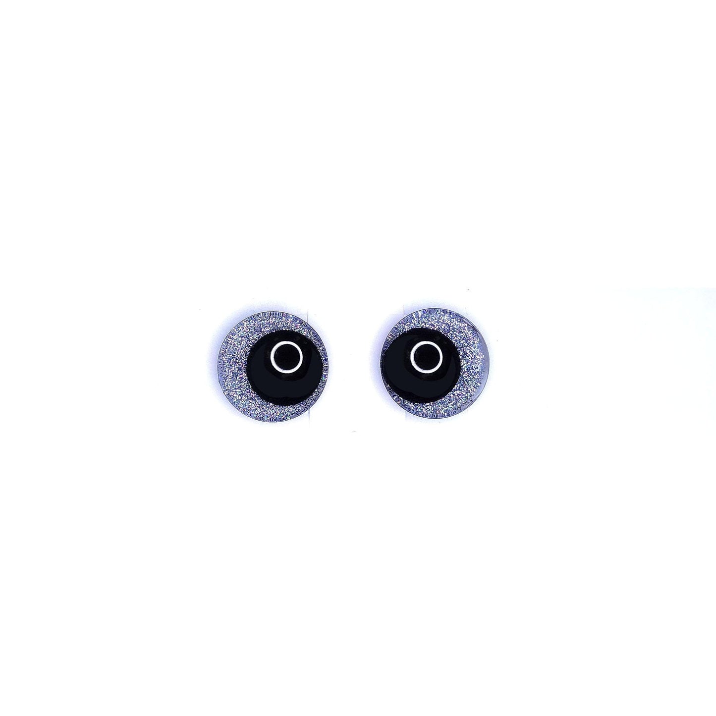 Glitter Sinker Safety Eyes With Offset Pupil for Amigurumi, 10mm-35mm