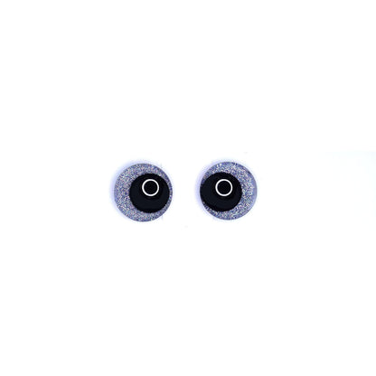 Glitter Sinker Safety Eyes With Offset Pupil for Amigurumi, 10mm-35mm