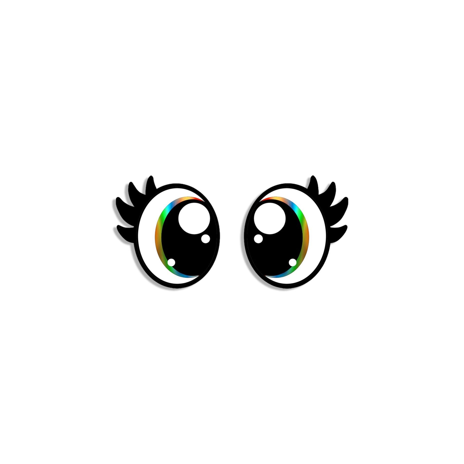 6 Pack Oval Kawaii Felt Eyes