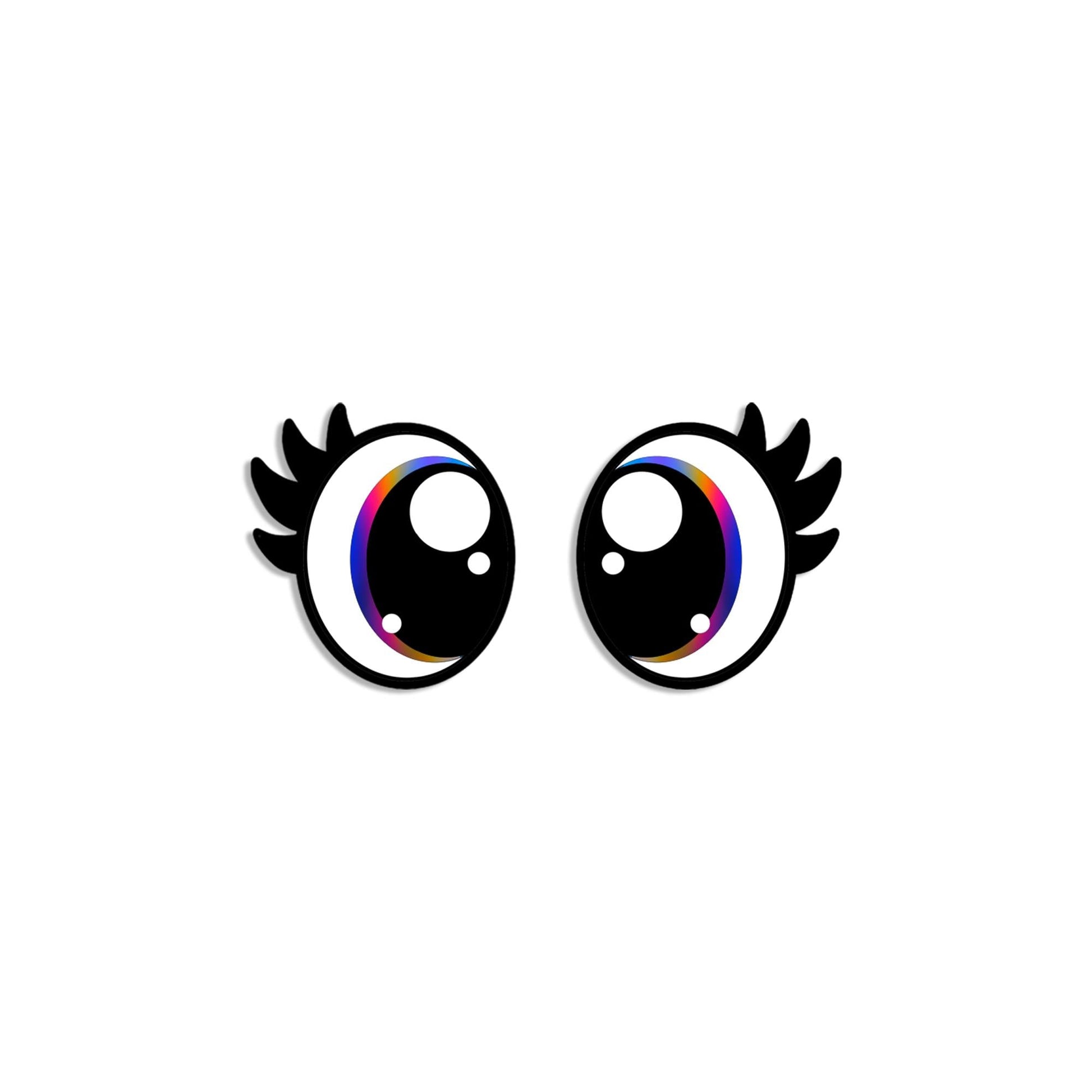 6 Pack Oval Kawaii Felt Eyes
