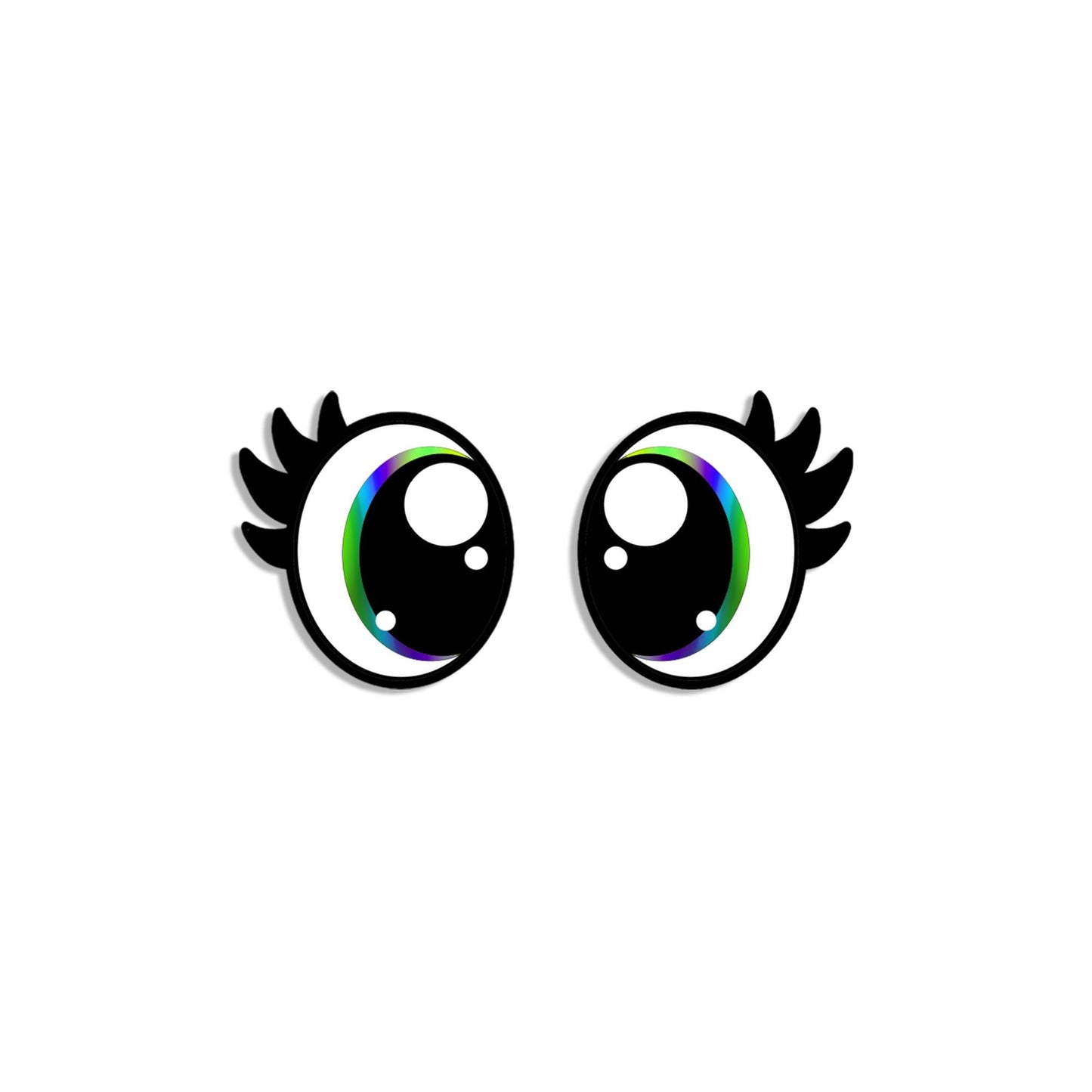 6 Pack Oval Kawaii Felt Eyes