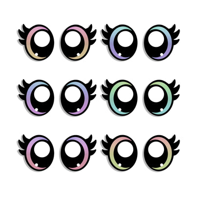 6 Pack Felt Eyes