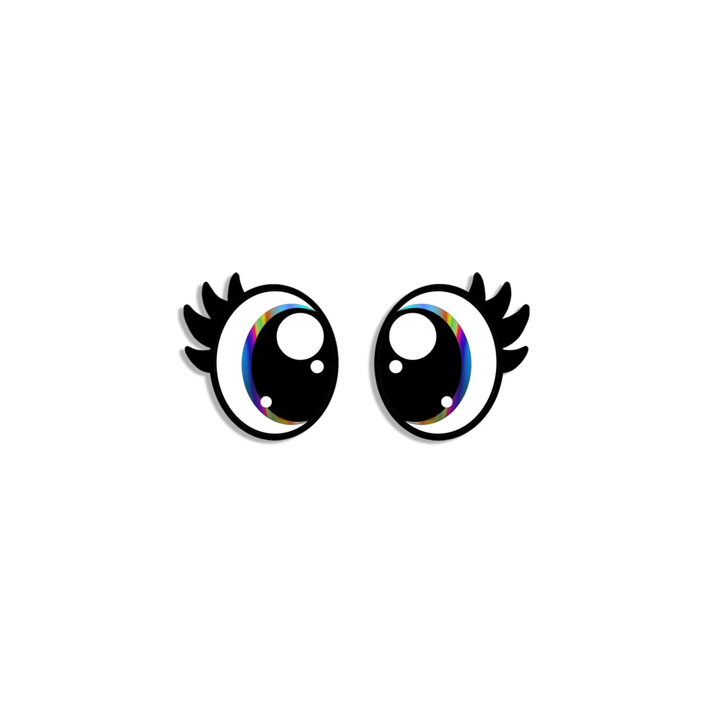 6 Pack Oval Kawaii Felt Eyes
