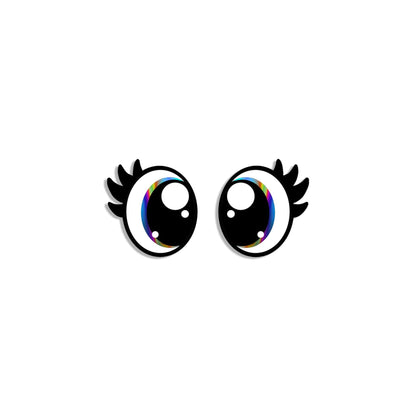 6 Pack Oval Kawaii Felt Eyes