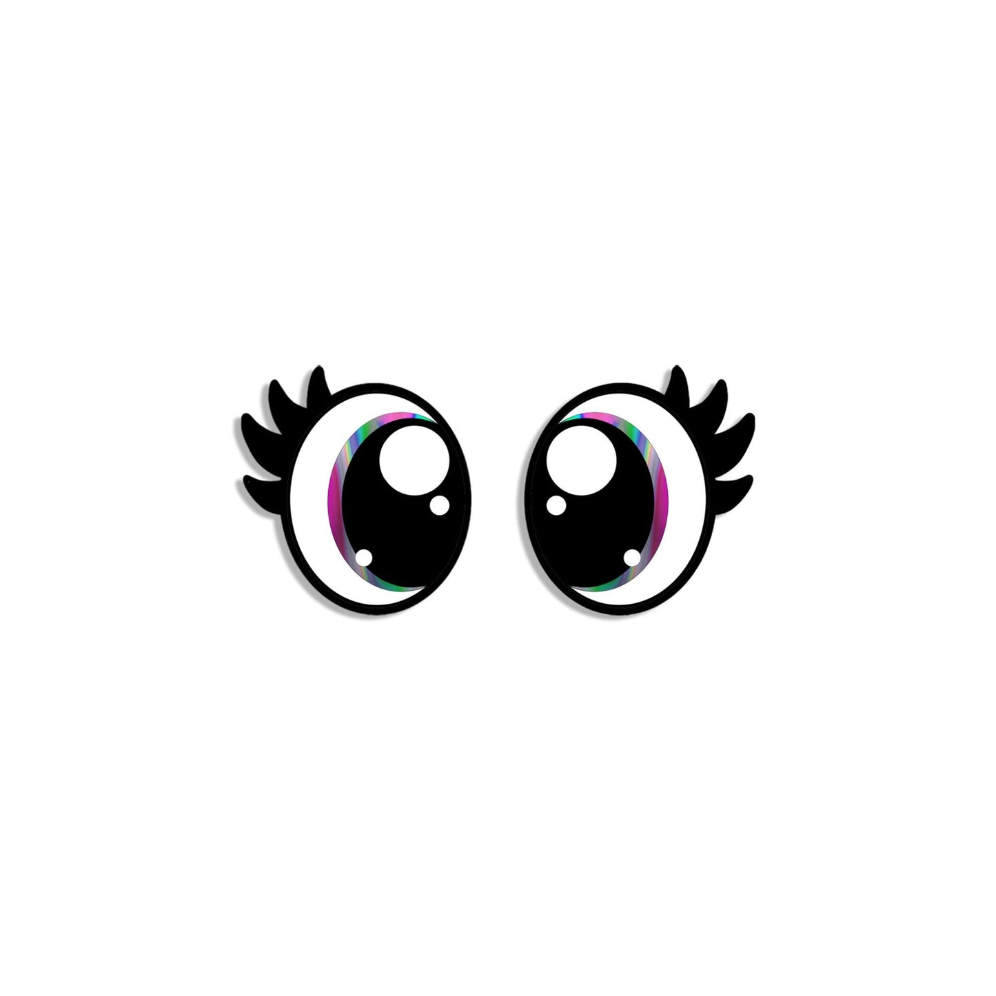 6 Pack Oval Kawaii Felt Eyes