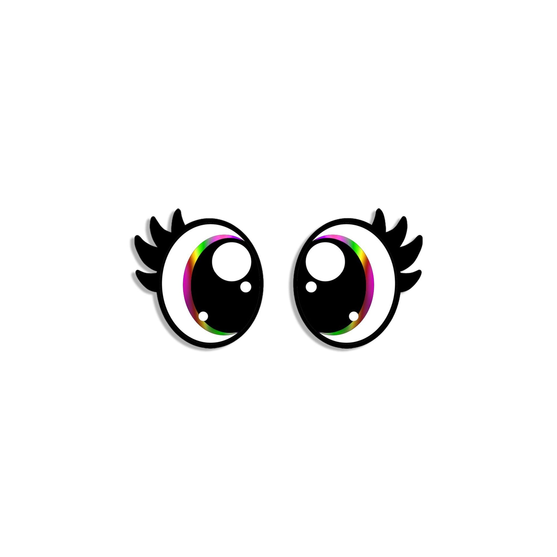 6 Pack Oval Kawaii Felt Eyes