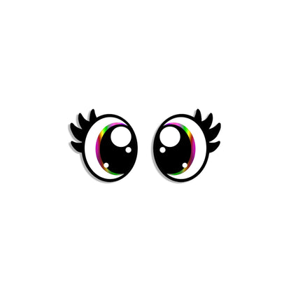 6 Pack Oval Kawaii Felt Eyes