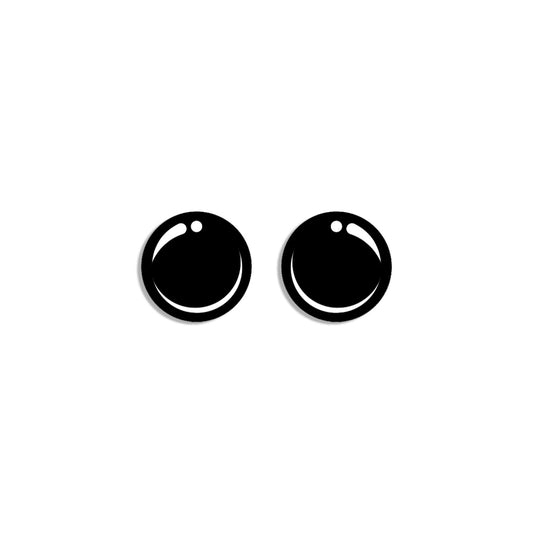6 Pack, 3 Pack or Bulk Felt Eyes for Amigurumi, Crochet, Knit, Round, Basic, White, Plushie, Glitter, Kawaii