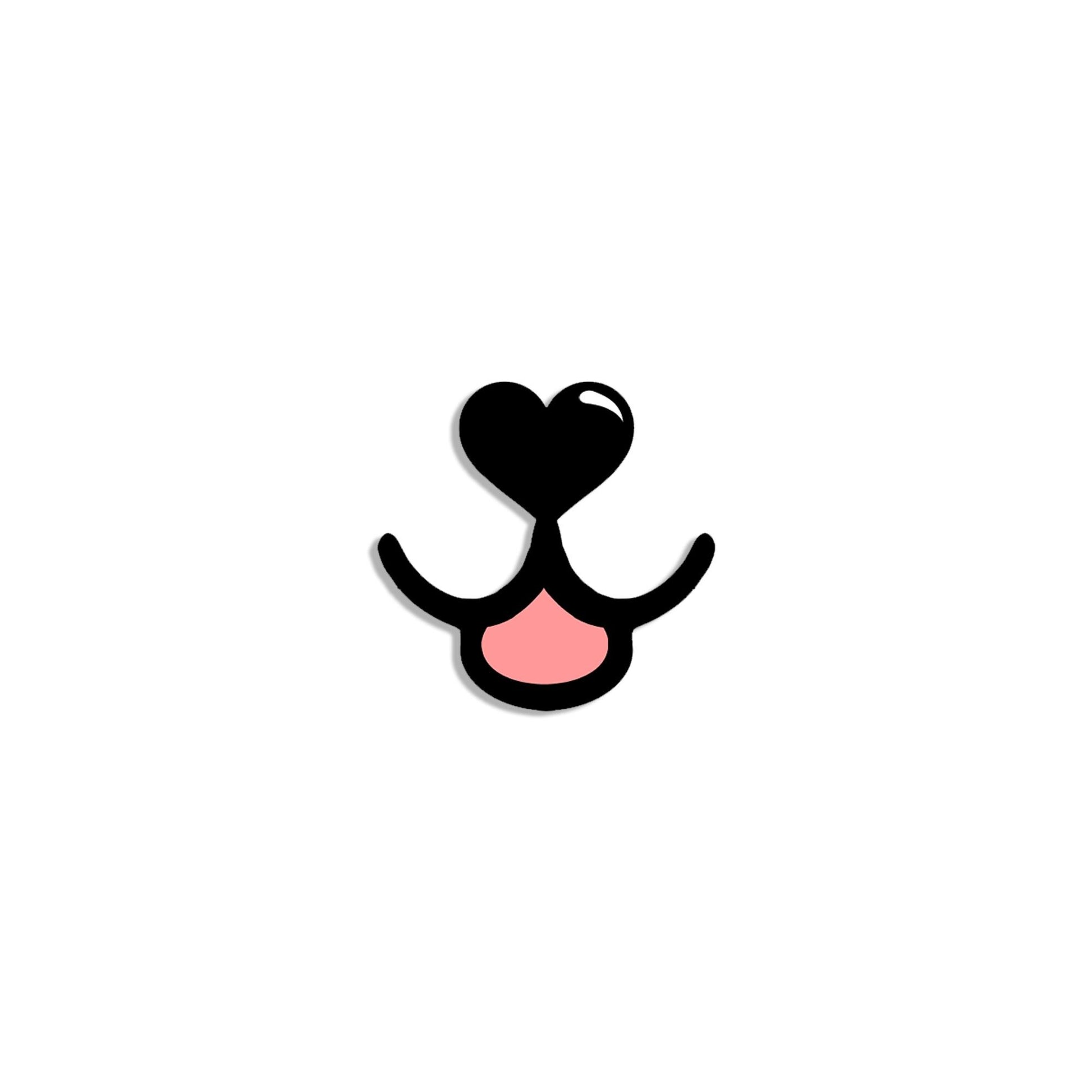 6 Felt Animal Heart Nose Mouth Combo for Amigurumi Multiple Sizes Available