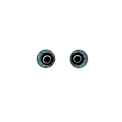 Glitter Sinker Safety Eyes With Offset Pupil for Amigurumi, 10mm-35mm