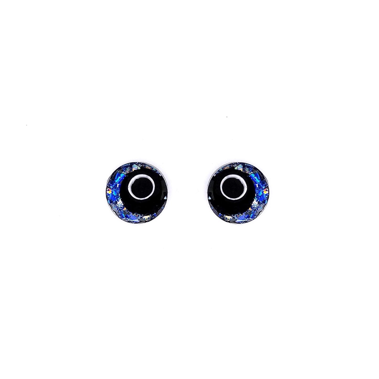 Glitter Sinker Safety Eyes With Offset Pupil for Amigurumi, 10mm-35mm