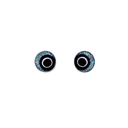 Glitter Sinker Safety Eyes With Offset Pupil for Amigurumi, 10mm-35mm