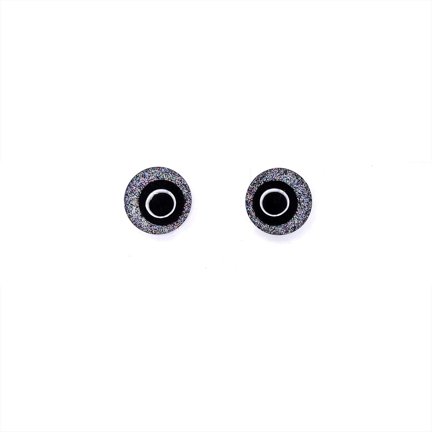 Glitter Sinker Safety Eyes With Offset Pupil for Amigurumi, 10mm-35mm