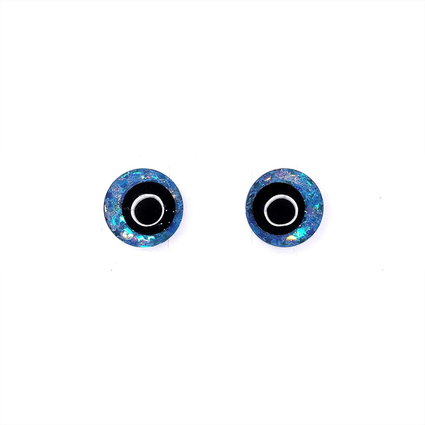 Glitter Sinker Safety Eyes With Offset Pupil for Amigurumi, 10mm-35mm