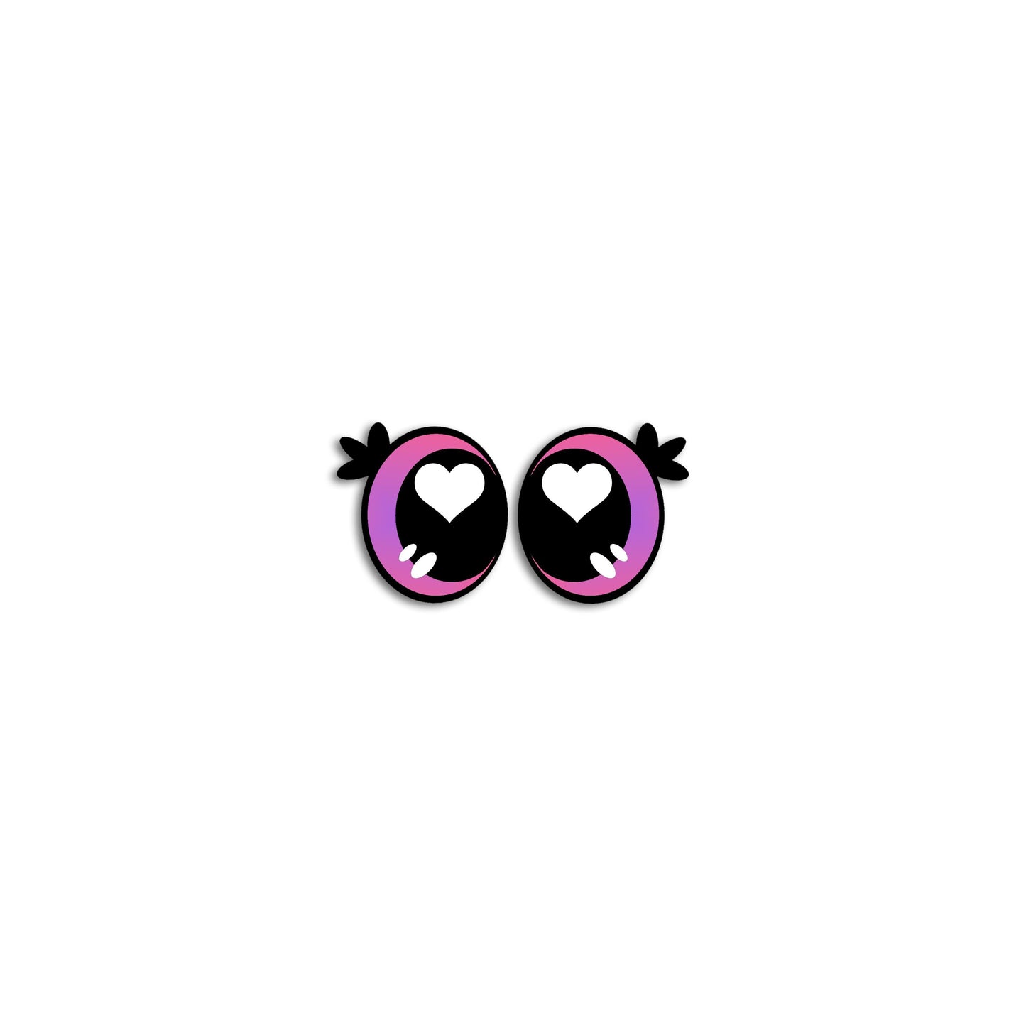 6 Pairs of Felt Amigurumi Eyes with Lashes, Rainbow Kawaii Crochet, Multiple Sizes