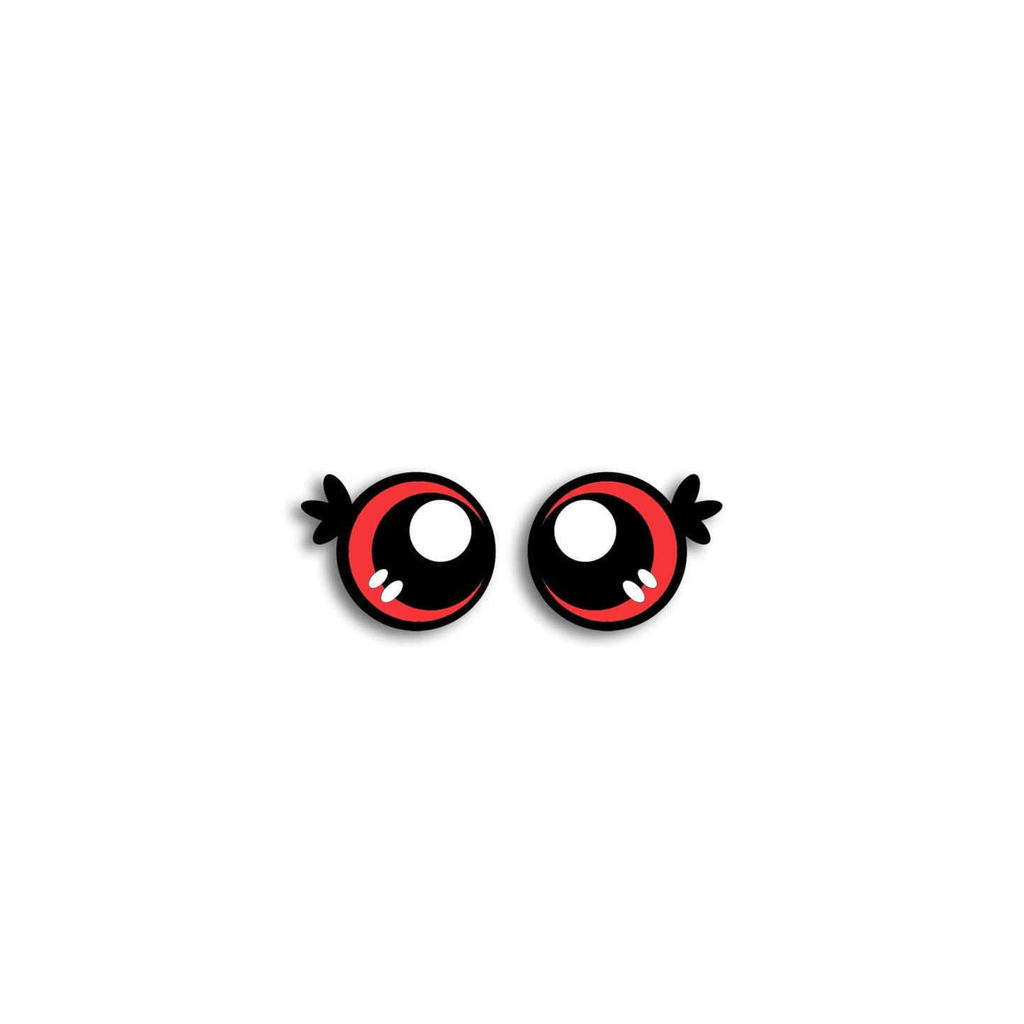 6 Pairs of Felt Amigurumi Eyes with Lashes, Rainbow Kawaii Crochet, Multiple Sizes
