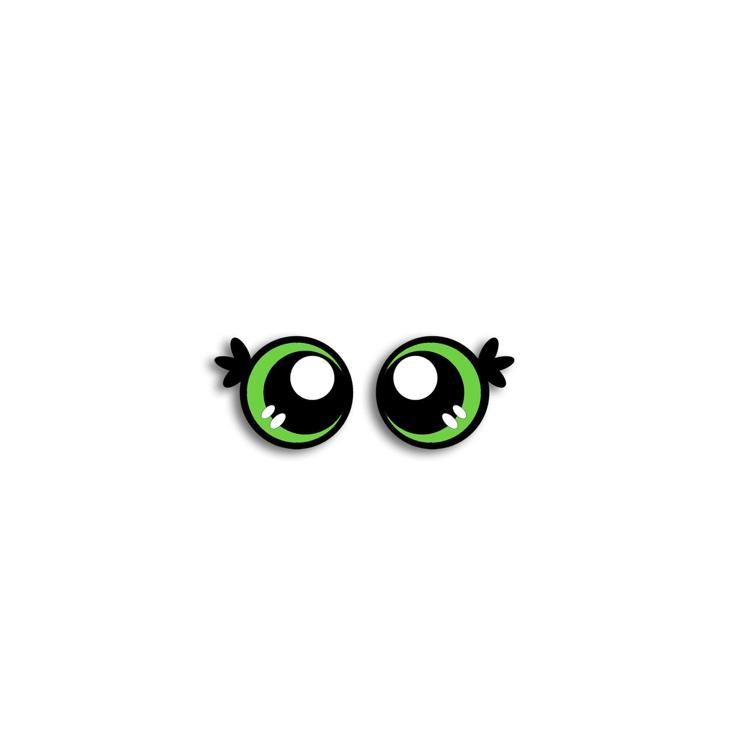 6 Pairs of Felt Amigurumi Eyes with Lashes, Rainbow Kawaii Crochet, Multiple Sizes