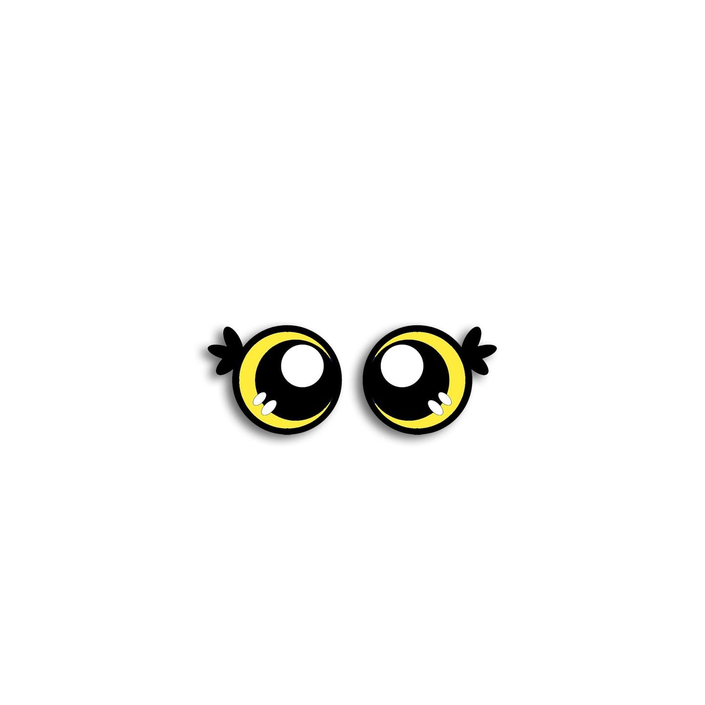 6 Pairs of Felt Amigurumi Eyes with Lashes, Rainbow Kawaii Crochet, Multiple Sizes