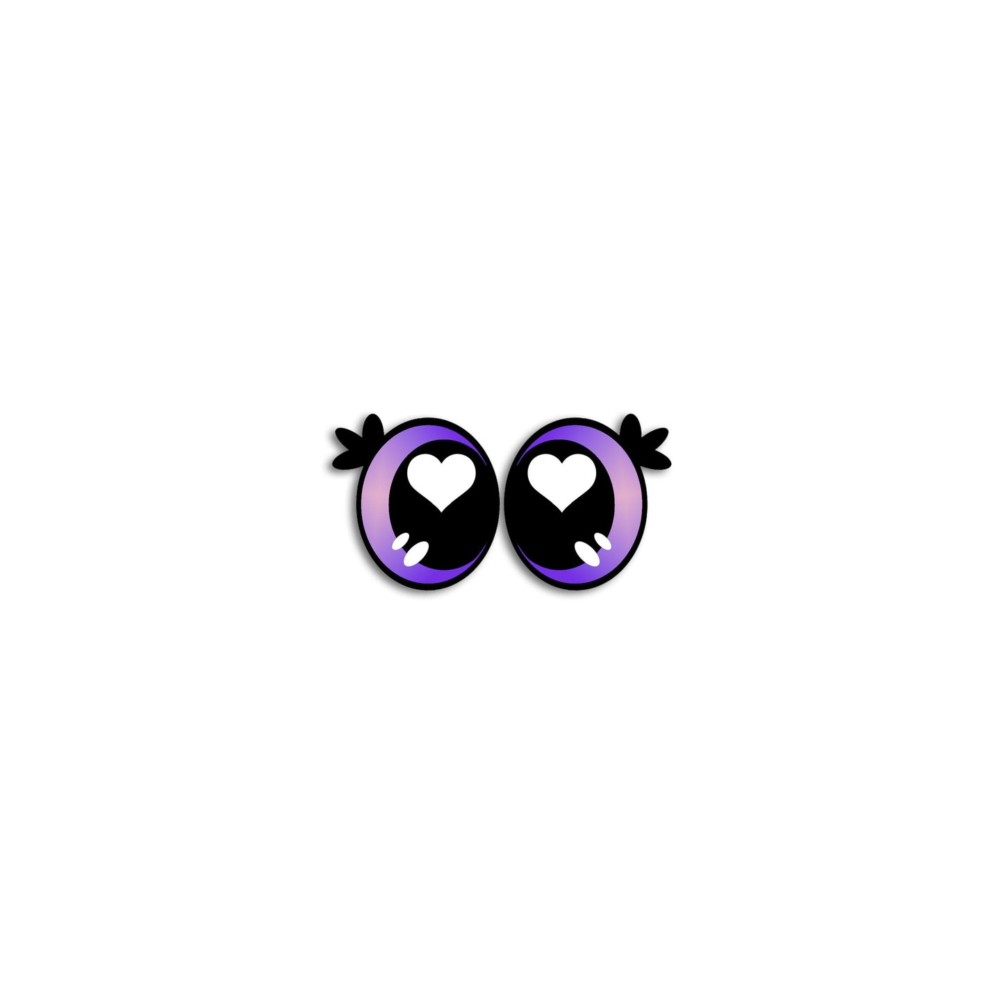 6 Pairs of Felt Amigurumi Eyes with Lashes, Rainbow Kawaii Crochet, Multiple Sizes
