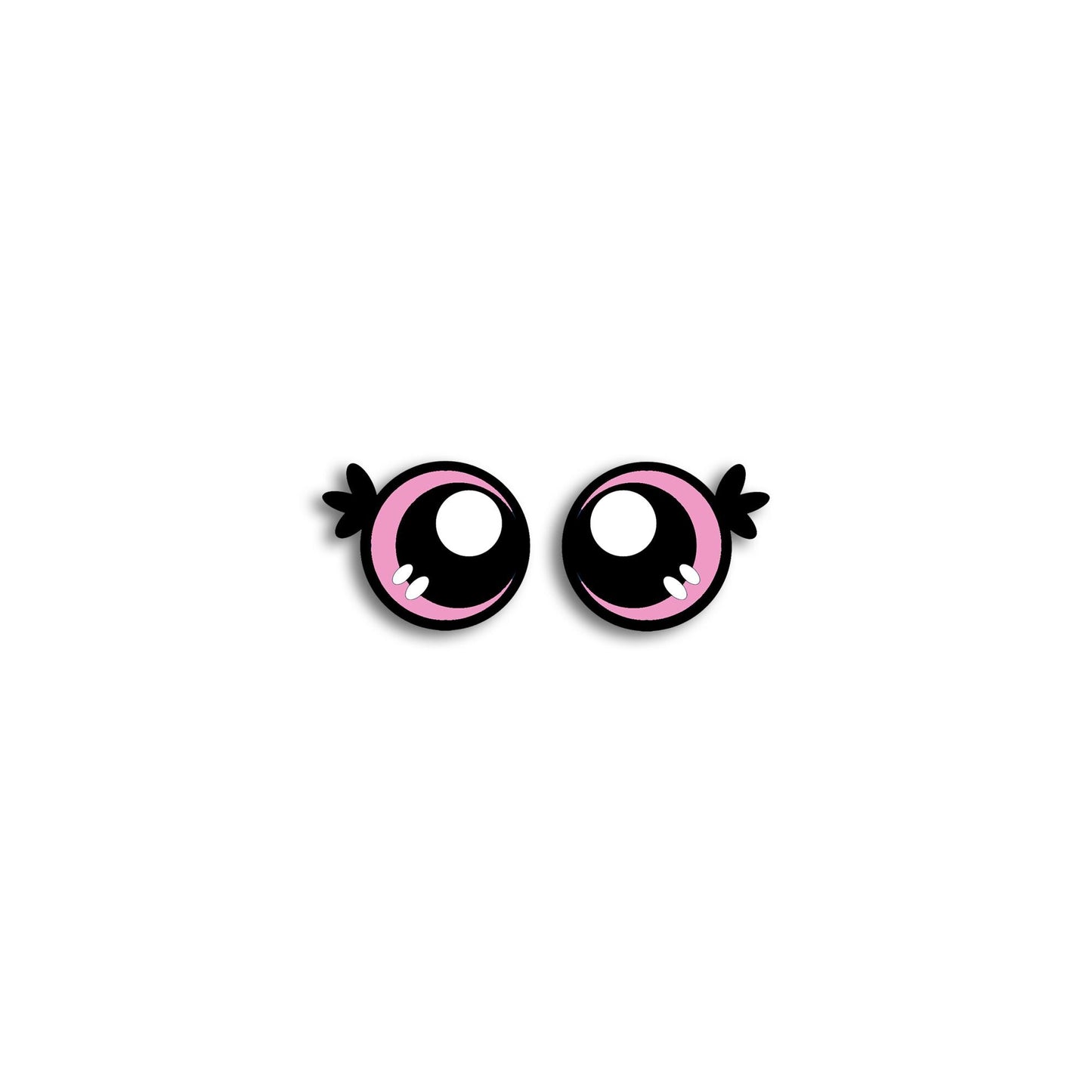 6 Pairs of Felt Amigurumi Eyes with Lashes, Rainbow Kawaii Crochet, Multiple Sizes