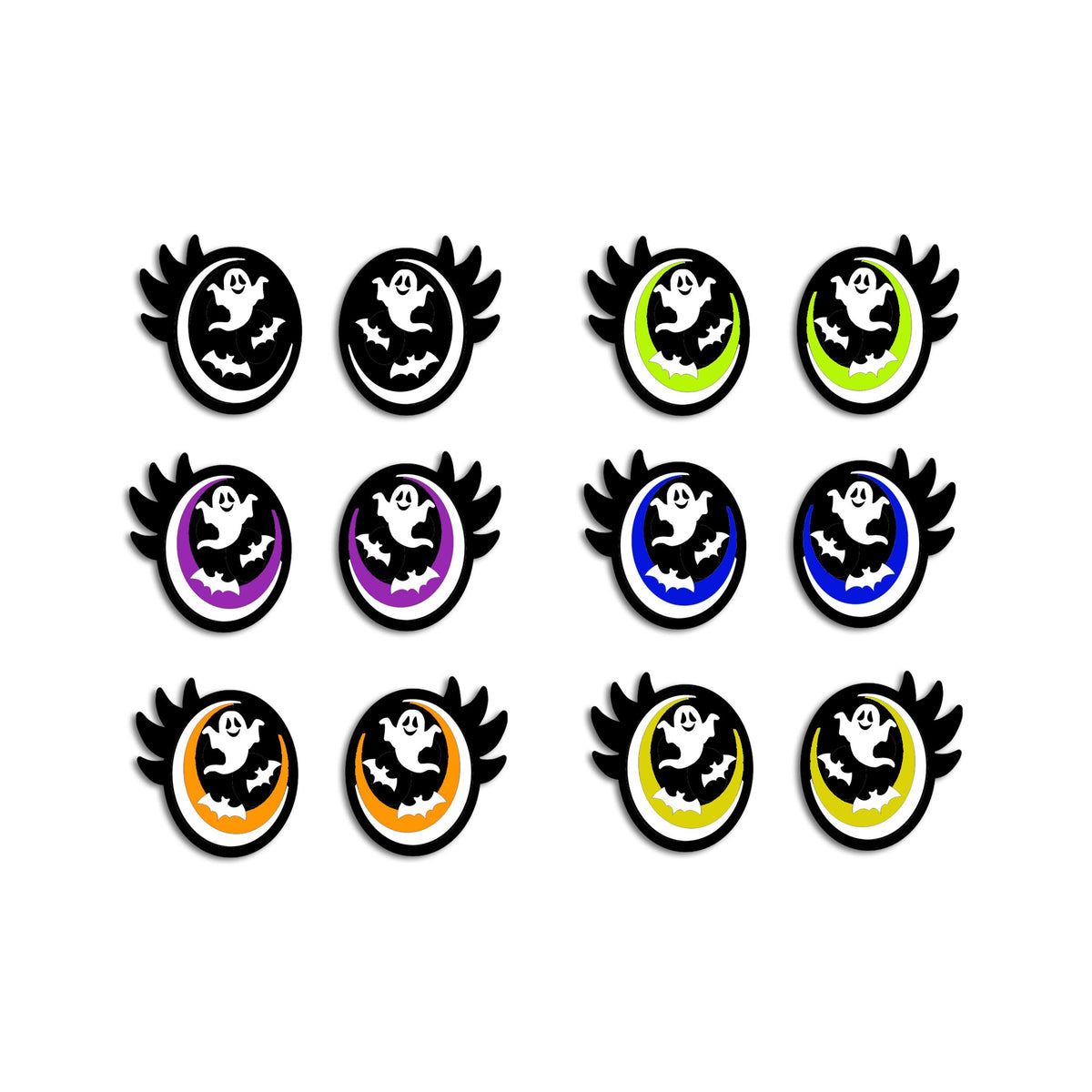 6 Pack of Halloween Felt Eyes