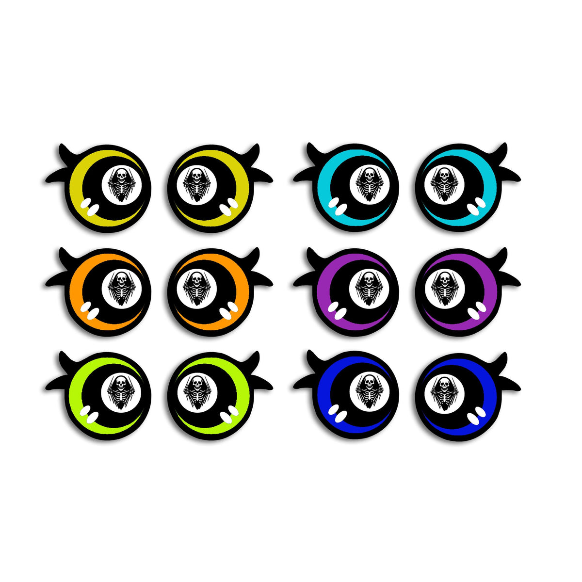 6 Pack of Halloween Felt Eyes