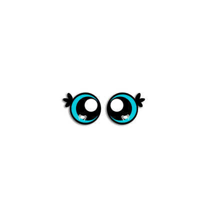 3 Pack of Halloween Felt Eyes for Amigurumi, with Lashes, Multiple Sizes Available