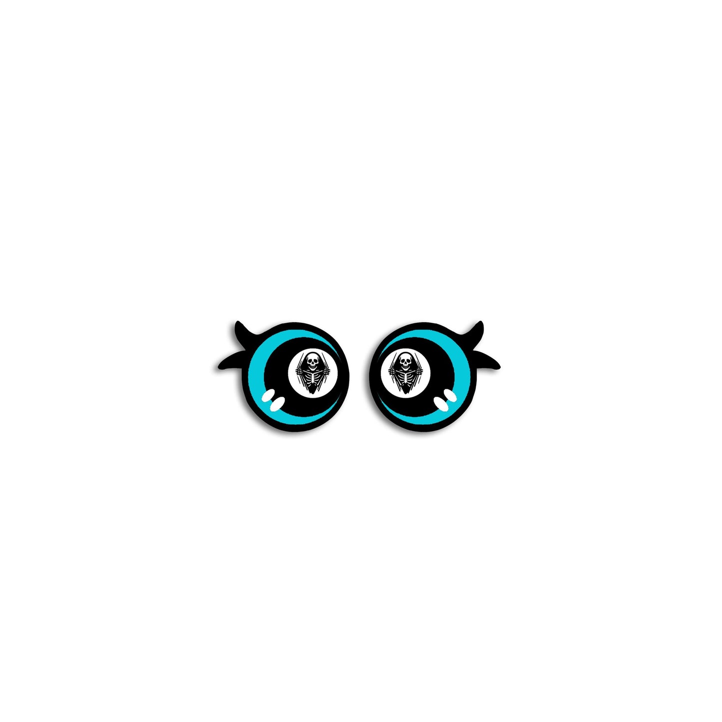 6 Pack of Halloween Felt Eyes for Amigurumi, with Lashes Multiple Sizes Available