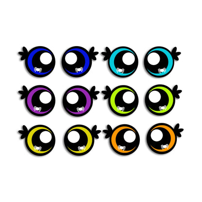 6 Pack of Halloween Felt Eyes
