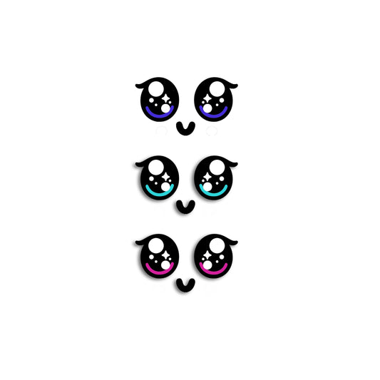3 Pack Felt Faces for Amigurumi, Face Set, Eyes, Mouth, Cheeks, Crochet, Knit, Plushie