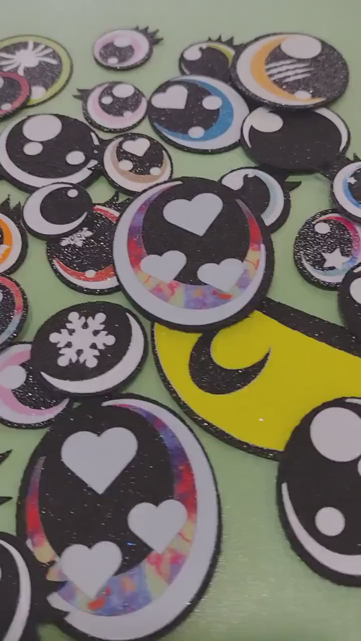 20 Pack of Black Felt Circles for Amigurumi, Felt Eye Blanks, Multiple Sizes Available